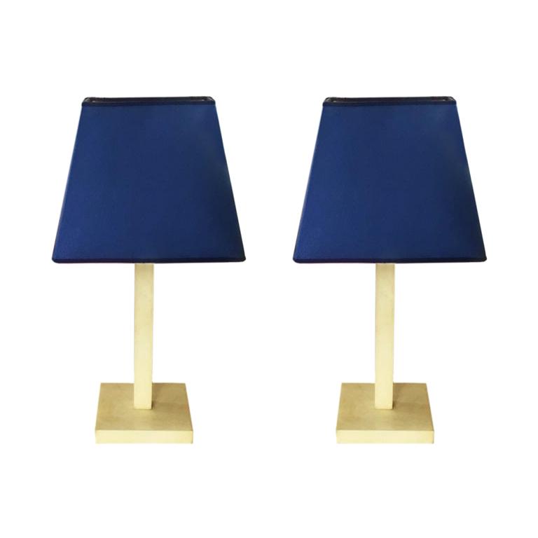Coppia di lampade da tavolo designed by Michel Leo - Pair of table lamps designed by Michel Leo